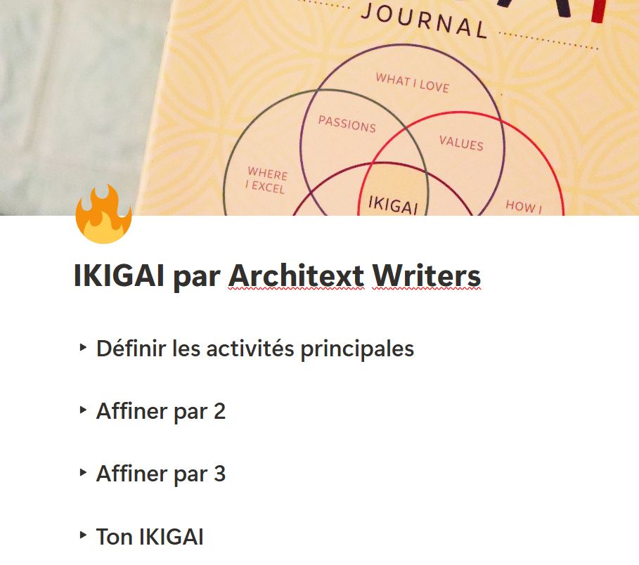 Crée ton IKIGAI sur Notion